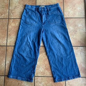 J crew wide leg cropped jeans